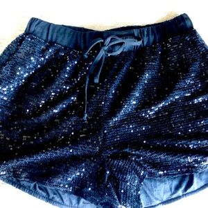 Black sparkle shorts with drawstring from Jess Lea, size small